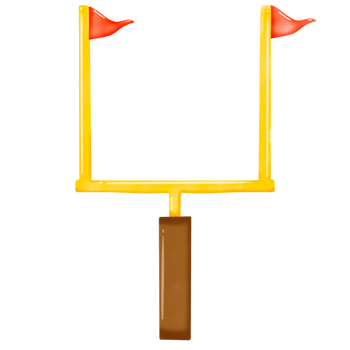 Hand draw American football field goal on transparent background png