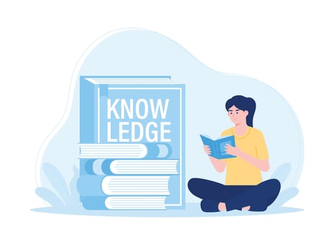 education learning concept likes to read people read or students study concept flat illustratiuon vector