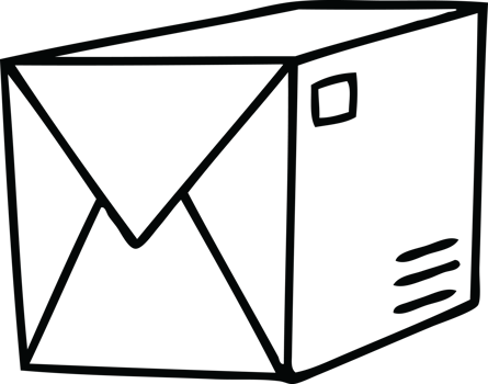 quirky line drawing cartoon parcel png