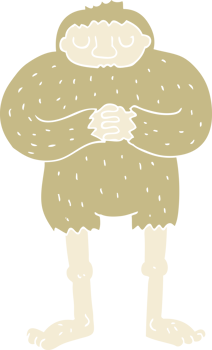 flat color style cartoon bigfoot png