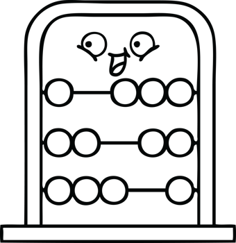 line drawing cartoon abacus png