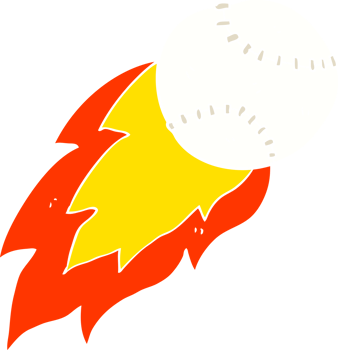 flat color illustration of a cartoon sports ball png
