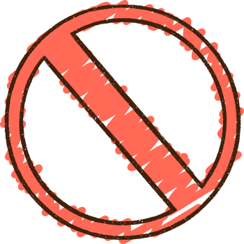 Ban Symbol Chalk Drawing png