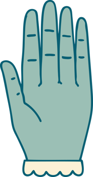 iconic tattoo style image of a hand png