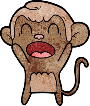 shouting cartoon monkey png