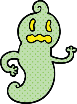 comic book style cartoon spooky ghost png
