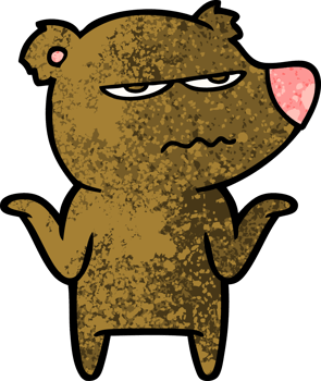 annoyed bear cartoon drawing png