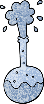 grunge textured illustration cartoon boiling science beaker png