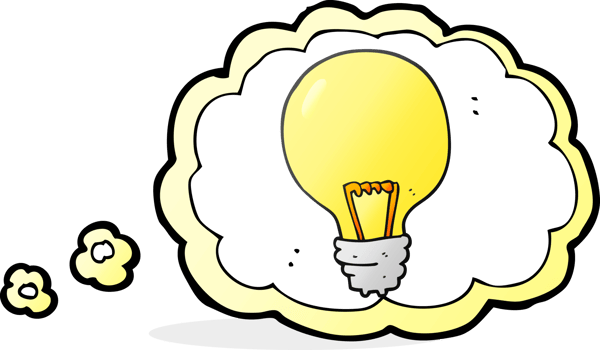 thought bubble cartoon light bulb png