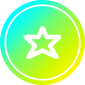 star shape circular in cold gradient spectrum png