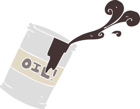 flat color illustration of a cartoon oil drum png