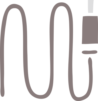flat color retro cartoon audio wire png