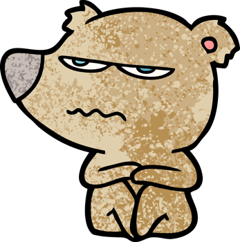 angry bear cartoon drawing png