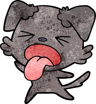 cartoon disgusted dog drawing png