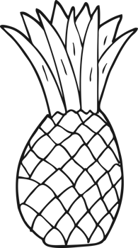 cartoon pineapple drawing png