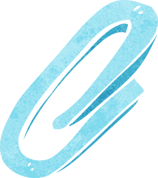 cartoon paperclip drawing png