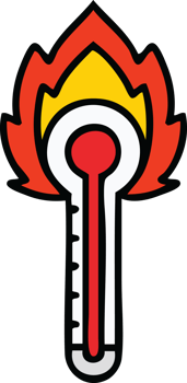cute cartoon hot glass thermometer png
