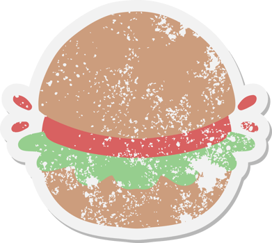 burger grunge sticker png