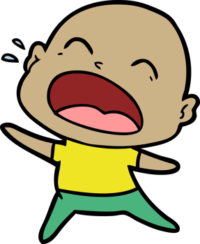 cartoon shouting bald man drawing png