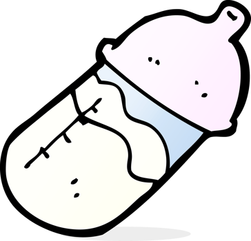 cartoon baby milk bottle png