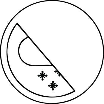 line drawing cartoon of a snow cloud warning sign png