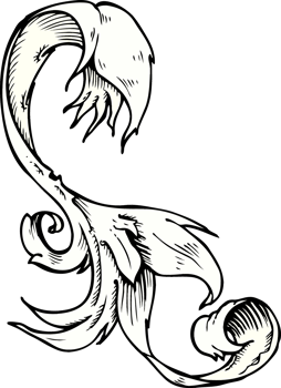 traditional hand drawn floral swirl png