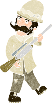 cartoon big game hunter png