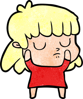 cartoon indifferent woman png