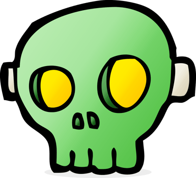 cartoon spooky skull mask png