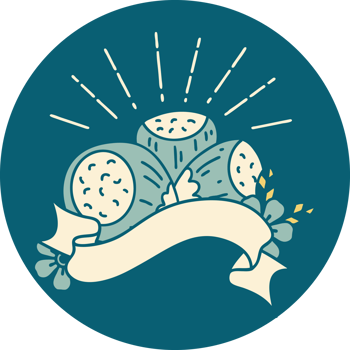 icon of a tattoo style hazelnuts png
