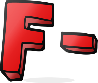 cartoon F grade png