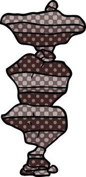 cartoon doodle boulders png