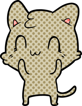 cartoon happy cat png