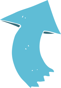 flat color style cartoon pointing arrow png