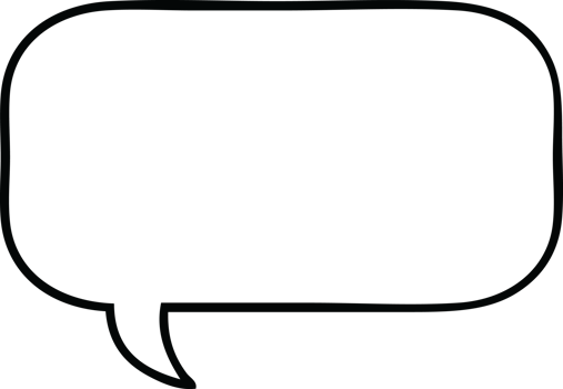 line drawing cartoon of a speech bubble png