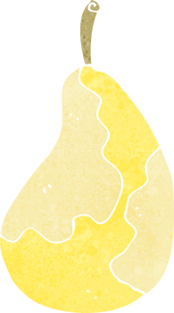 cartoon pear drawing png