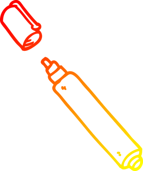 warm gradient line drawing cartoon office pen png