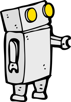cartoon robot drawing png