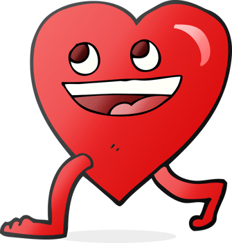 cartoon walking heart png