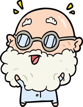 cute cartoon surprised old man drawing png