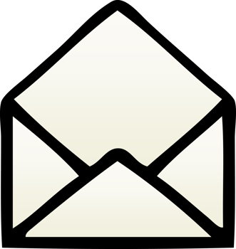 gradient shaded cartoon paper envelope png