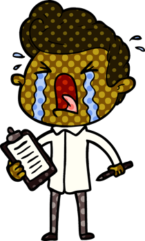 cartoon crying man drawing png