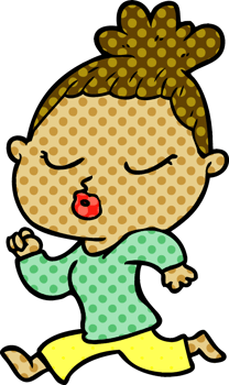cartoon calm woman drawing png