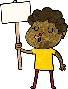 cartoon man singing drawing png