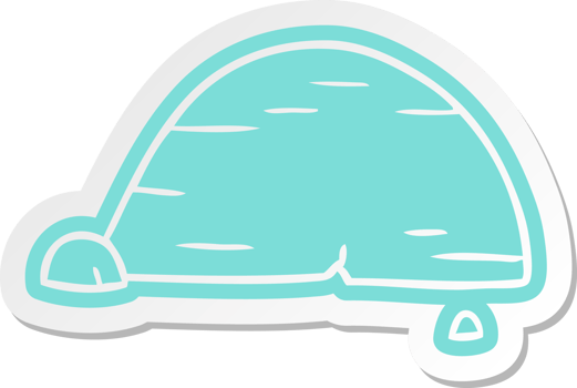 cartoon sticker of grey stone boulder png