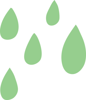 cartoon doodle green paint droplets png
