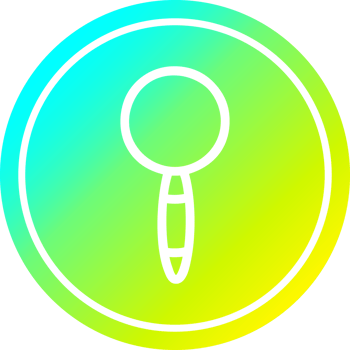magnifying glass circular in cold gradient spectrum png