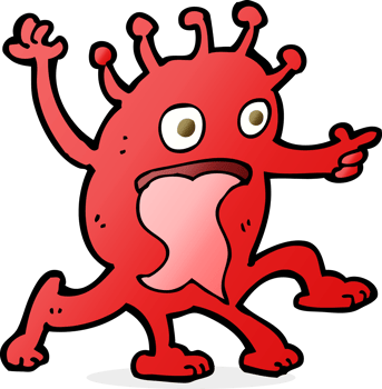 cartoon weird little alien png