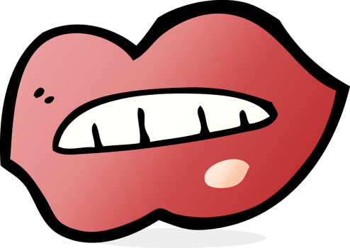 cartoon lips drawing png