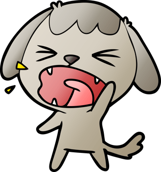 cute cartoon dog barking png